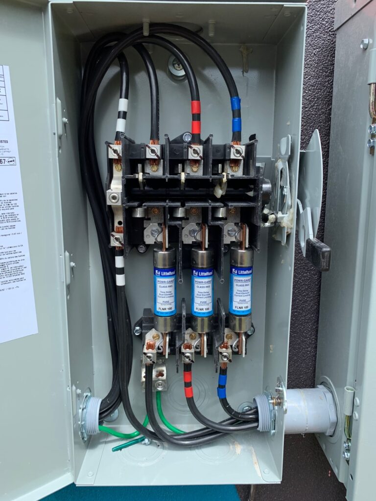 Electrical panel interior